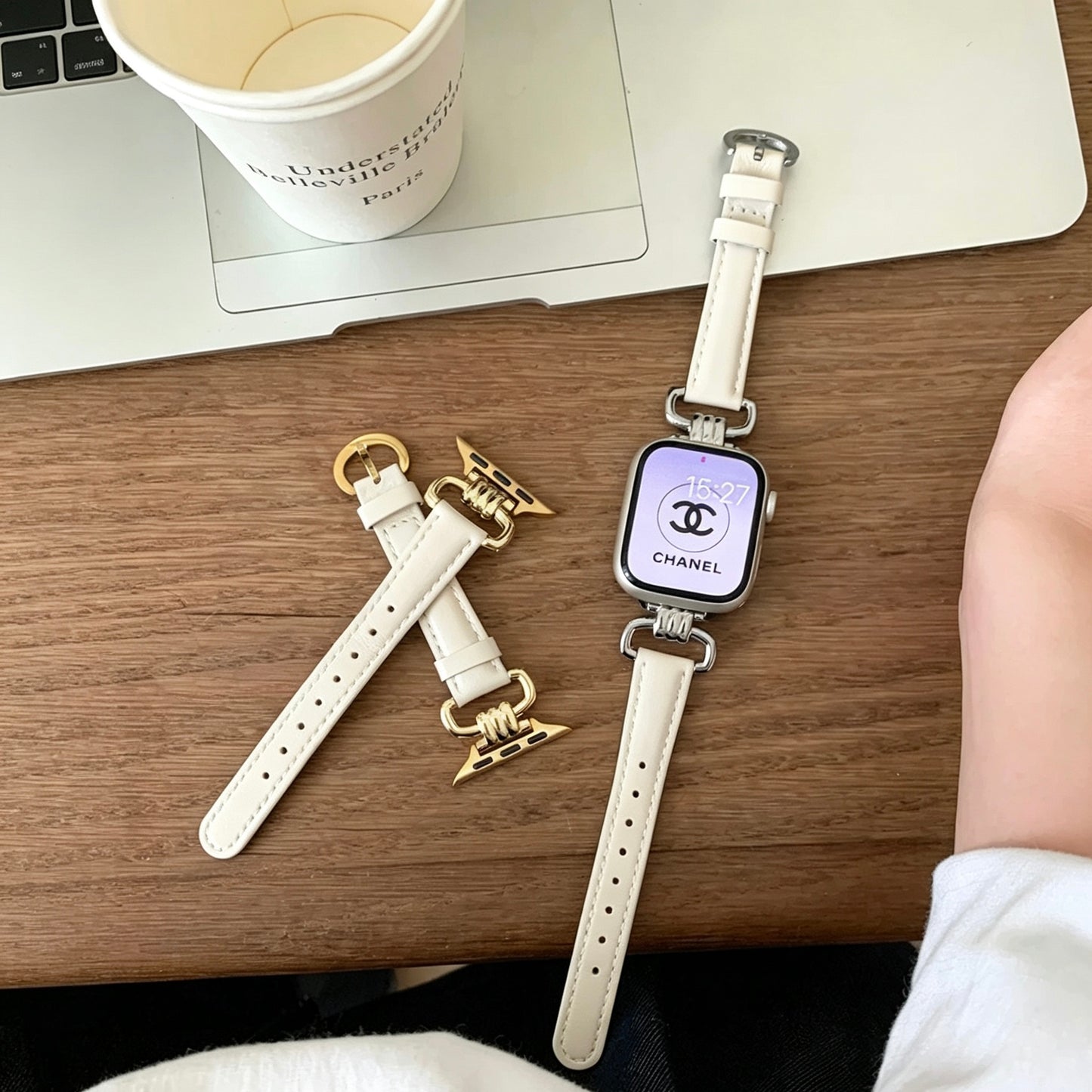 Elegant Leather Style Apple Watch Band　 エレガントレザースタイルAppleWatchバンド　R02153