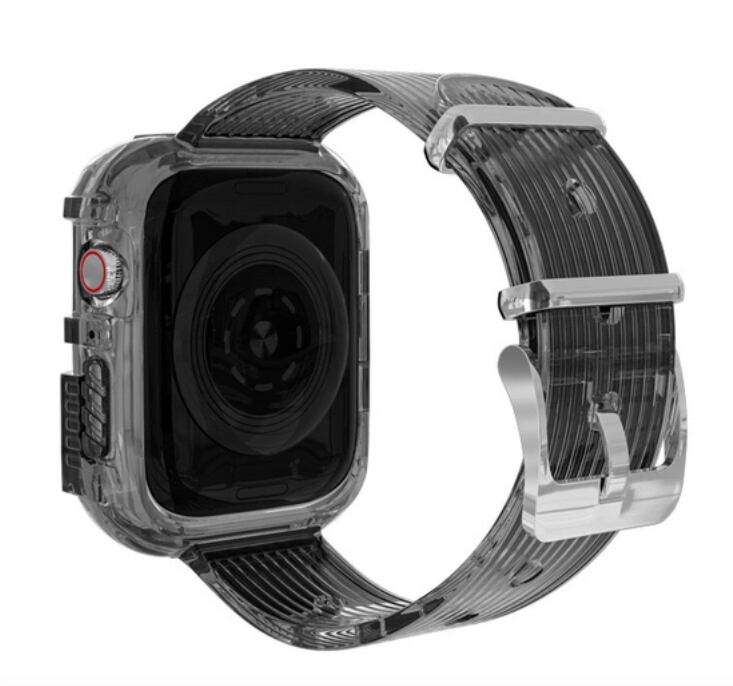 Black Clear Sporty Casual Apple Watch Band ブラックのクリアスポーティーカジュアルアップルウォッチバンド AWB0020