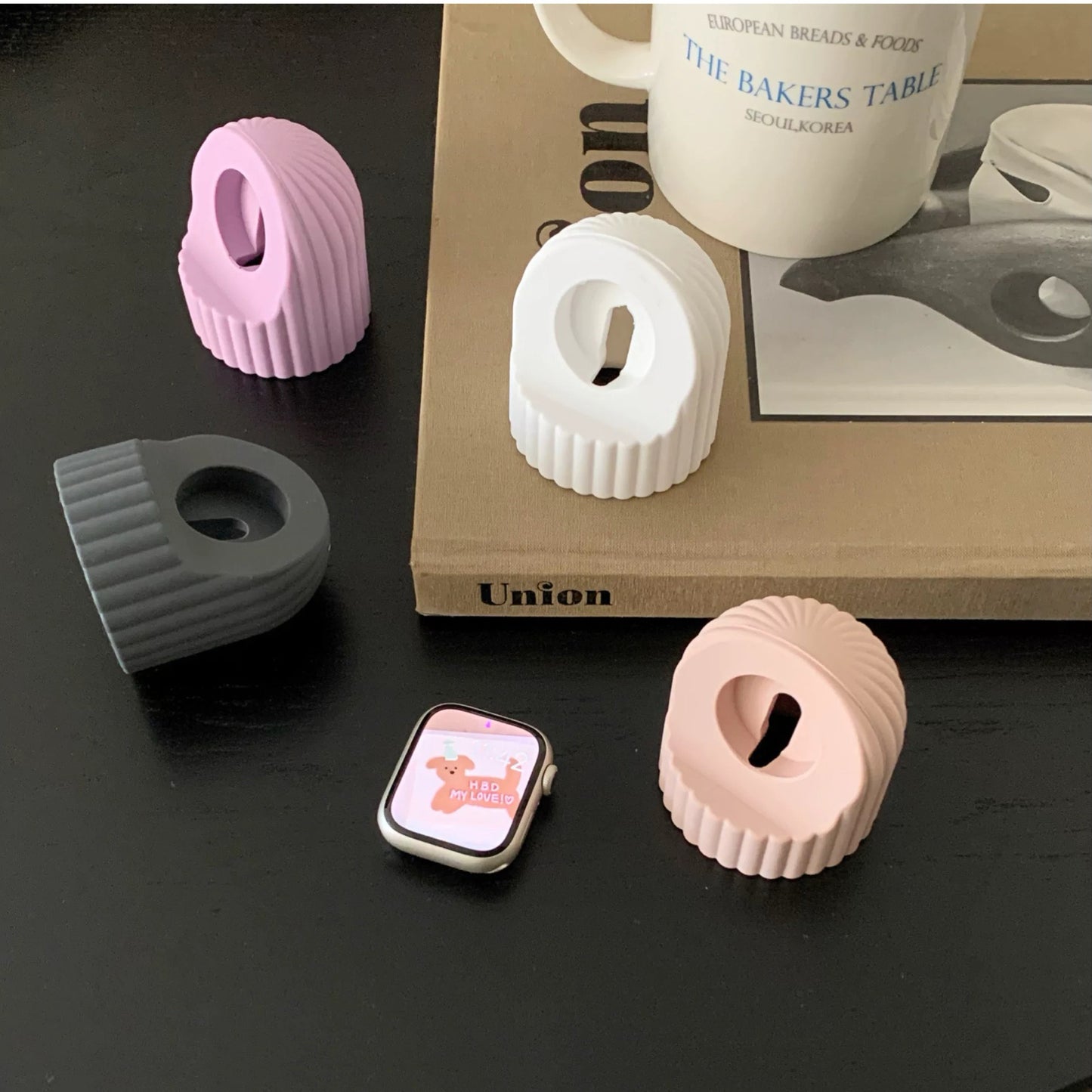 Flower Silicon Apple Watch Charge Stand フラワーシリコンApple Watch充電スタンド　R02096