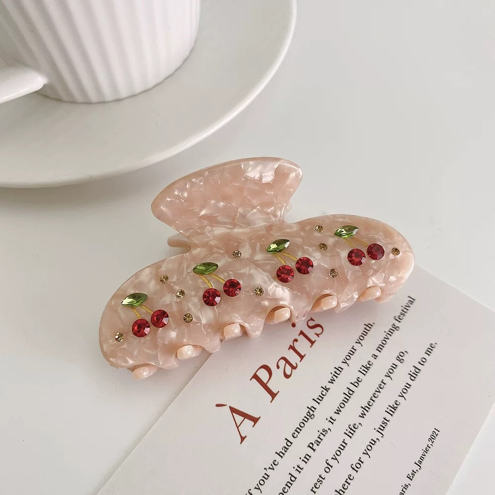 “Cherry Girl “ Hair Clip ”チェリーガール”ヘアークリップ　R02139