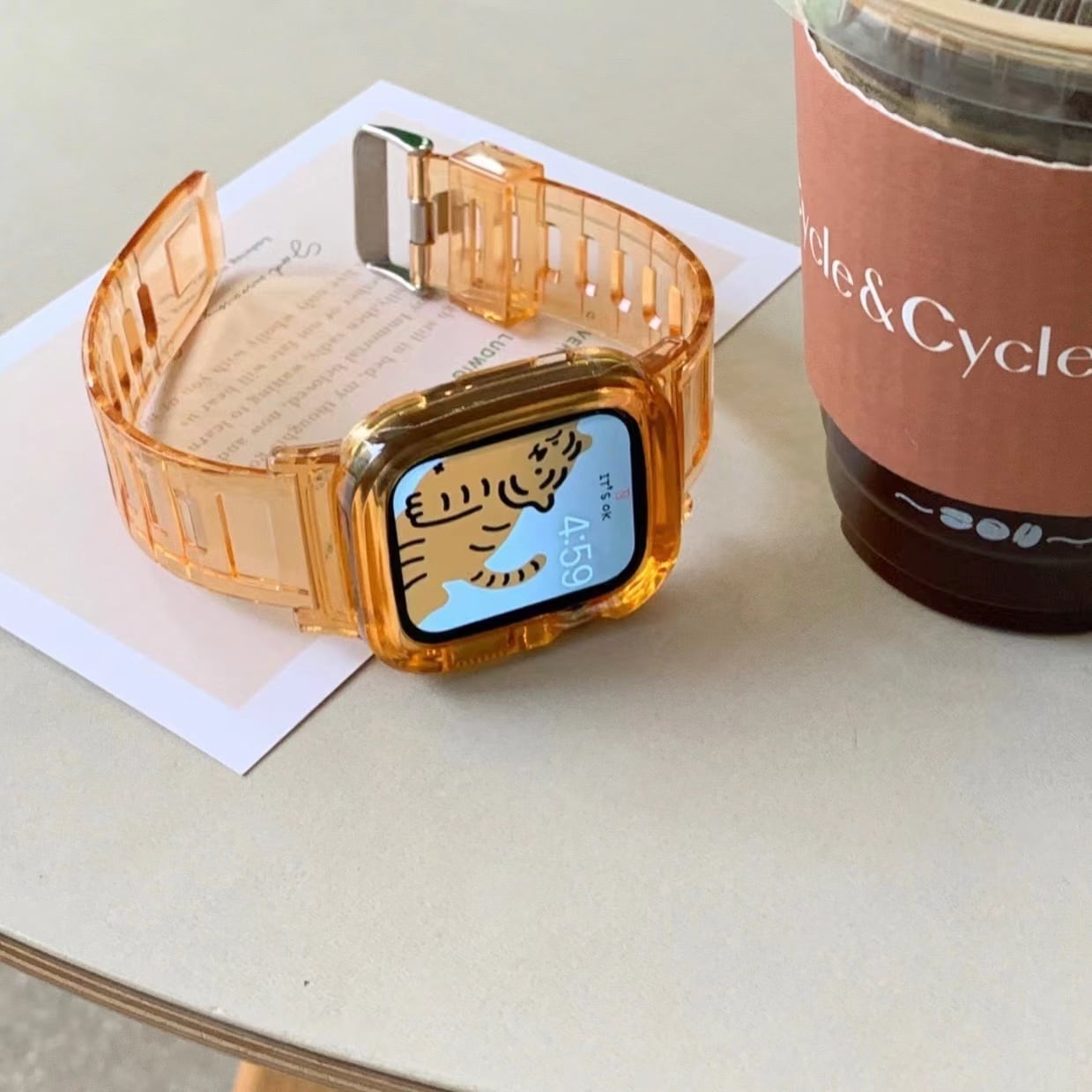 Sporty Orange Apple Watch Band  スポーティーオレンジバンド　R01269