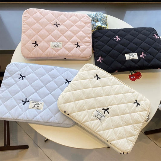 Ribbon Fluffy MacBook Bag　リボンモコモコMacBookバッグ　R02035