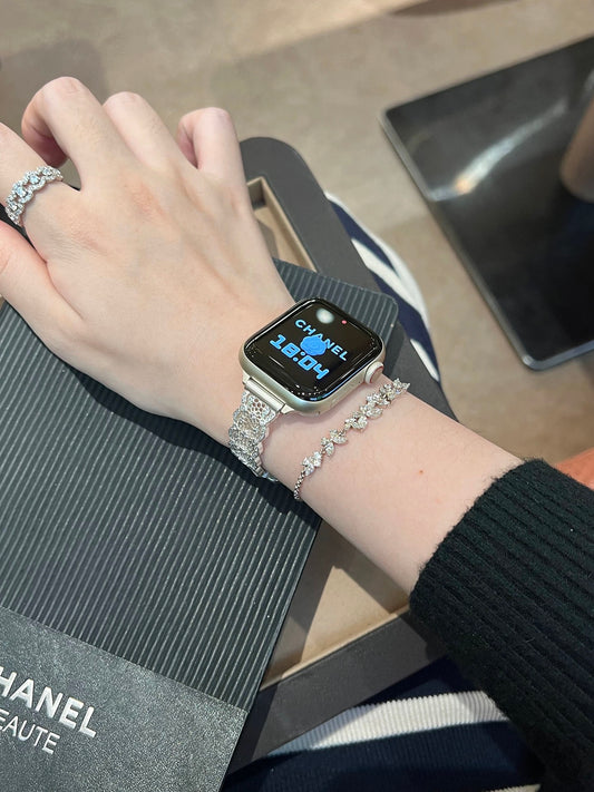 Lace & Leather Style Apple Watch Band　 レースとレザースタイルAppleWatchバンド　R02161