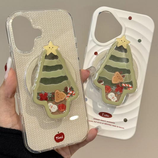 Christmas Tree MagSafe Stand iPhone case クリスマスツリーMagSafeスタンドスマホケース　R02008