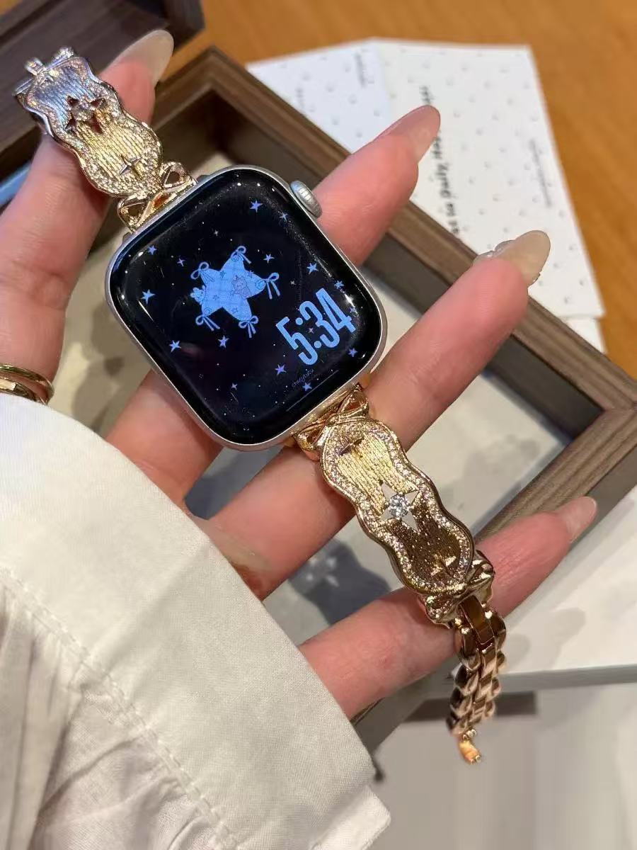 Star Shining Bracelet Style Apple Watch Band　 スタ－キラキラブレスレットスタイルAppleWatchバンド　R02162