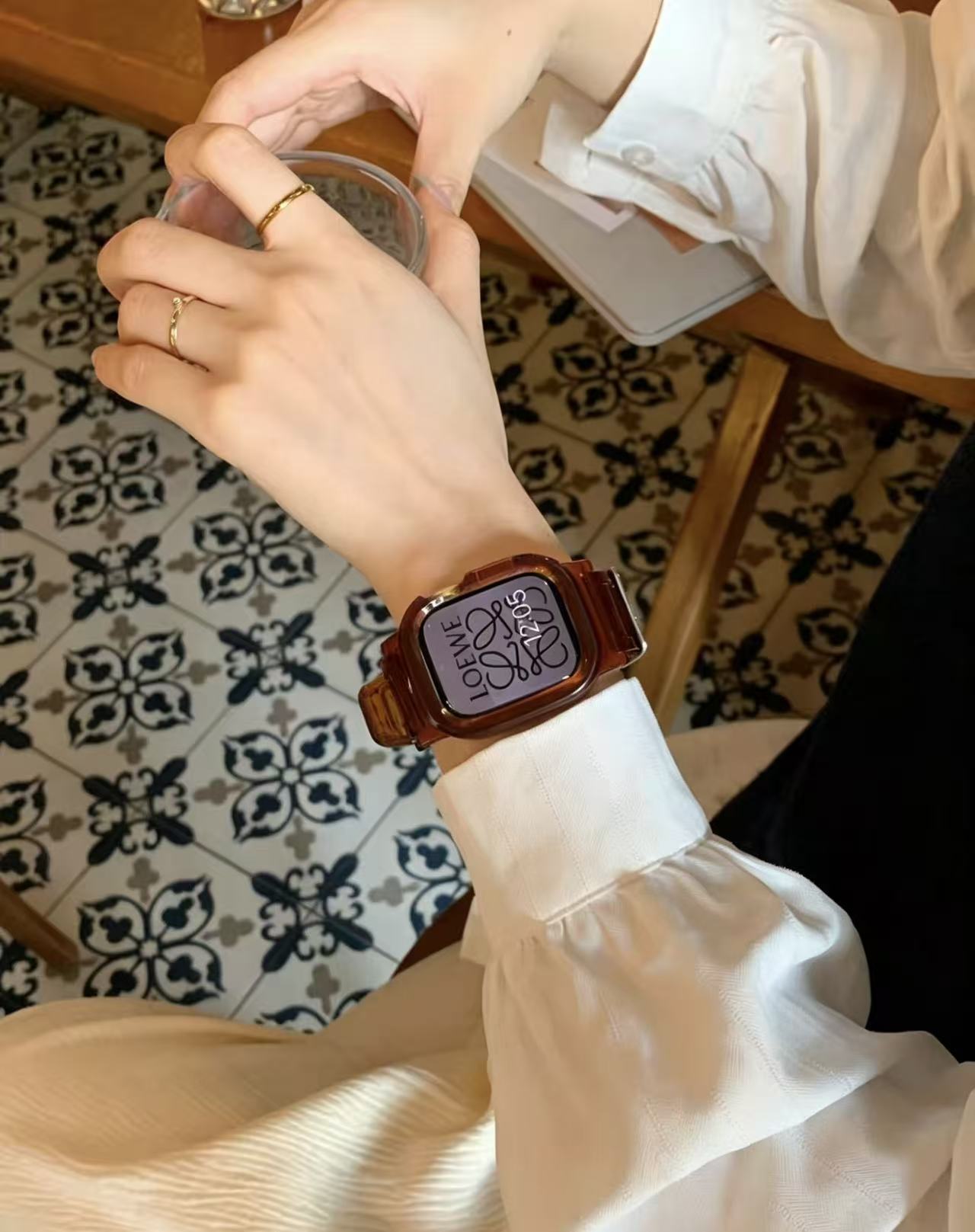 Clear Sporty Apple Watch Band　 クリアスポーティAppleWatchバンド　R02159
