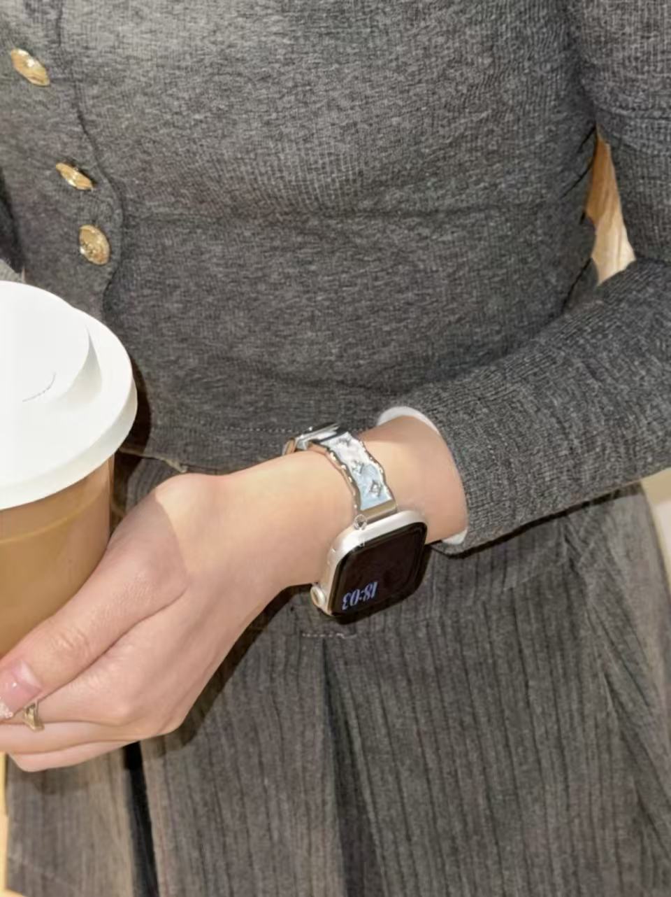 Elegant Shining Leather Style Apple Watch Band　 エレガントキラキラレザースタイルAppleWatchバンド　R02157