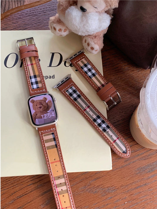 London Check Pattern Apple Watch Band　 ロンドンチェック柄AppleWatchバンド　R02056