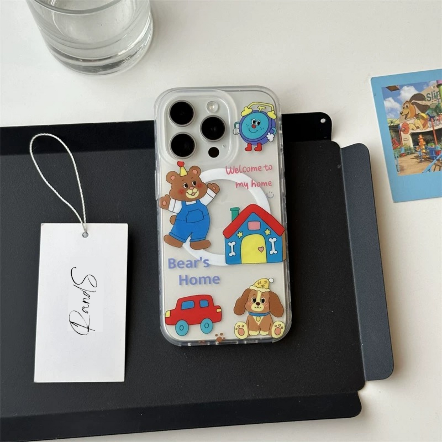 Heart Bear Stand iPhone case ハートクマさんスタンドスマホケース　R02009