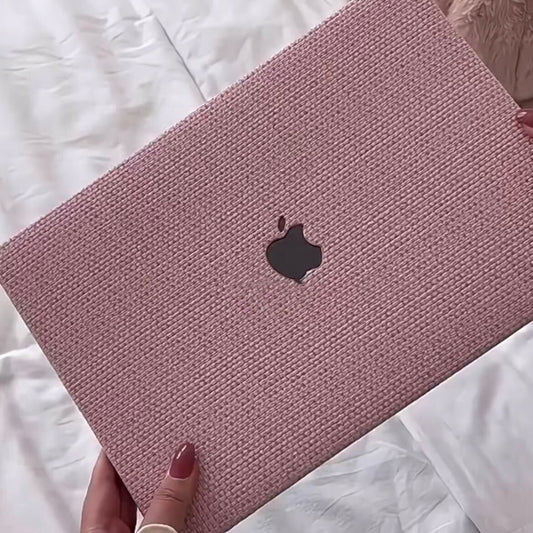 Pink Weave MacBook Cover　ピンク編みMacBookカバー　R01452