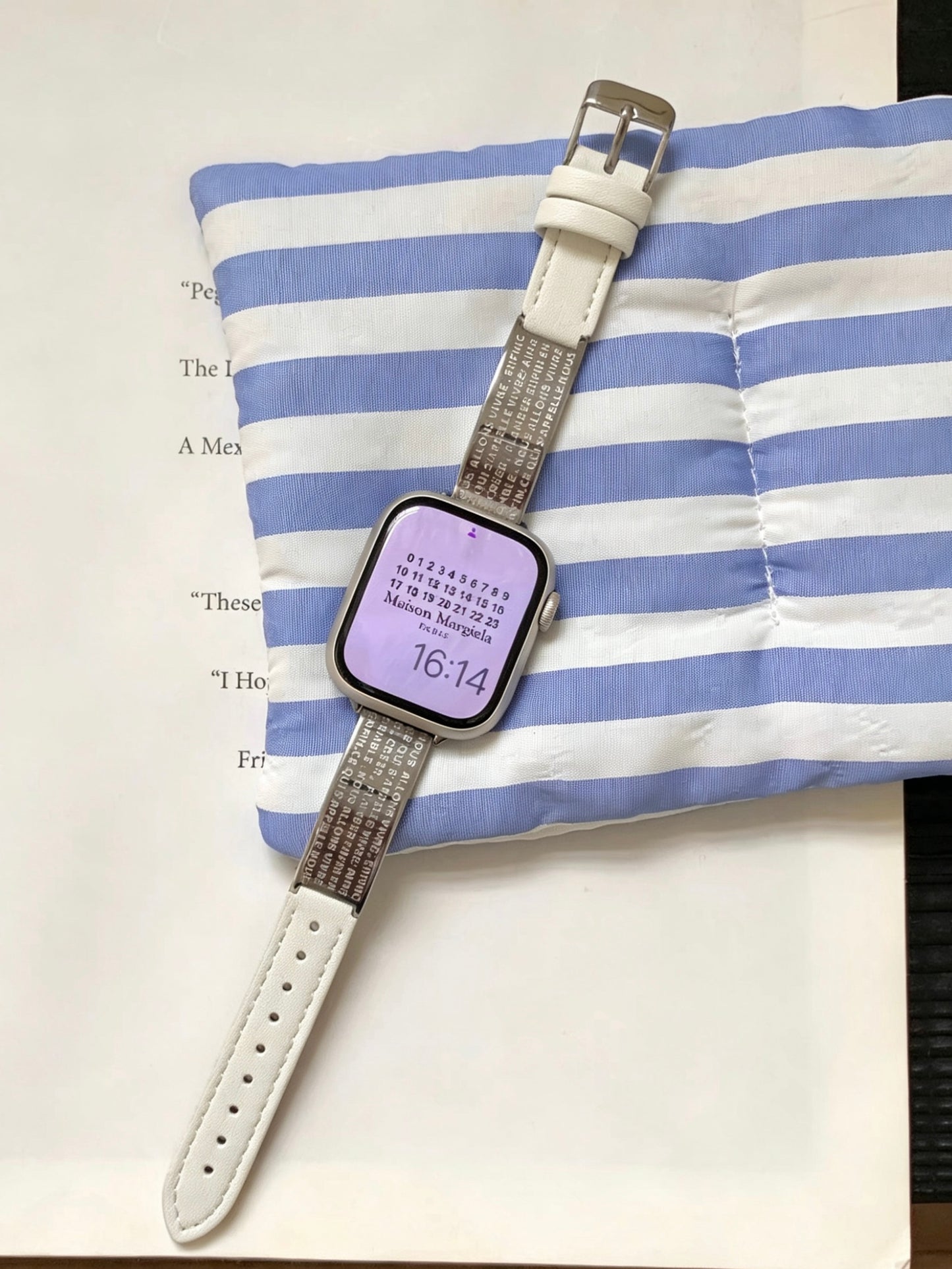 Metal & Leather Style Apple Watch Band　 メタル＆レザースタイルAppleWatchバンド　R02154
