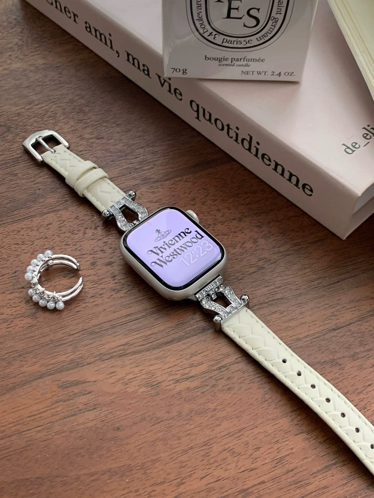 Leather and  Horse Hooves Apple Watch Band　 レザーとホースシューAppleWatchバンド　R02044