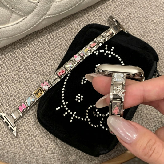 Italian Modular Bracelet Apple Watch Band　 イタリアンチャームブレスレットAppleWatchバンド　R02155