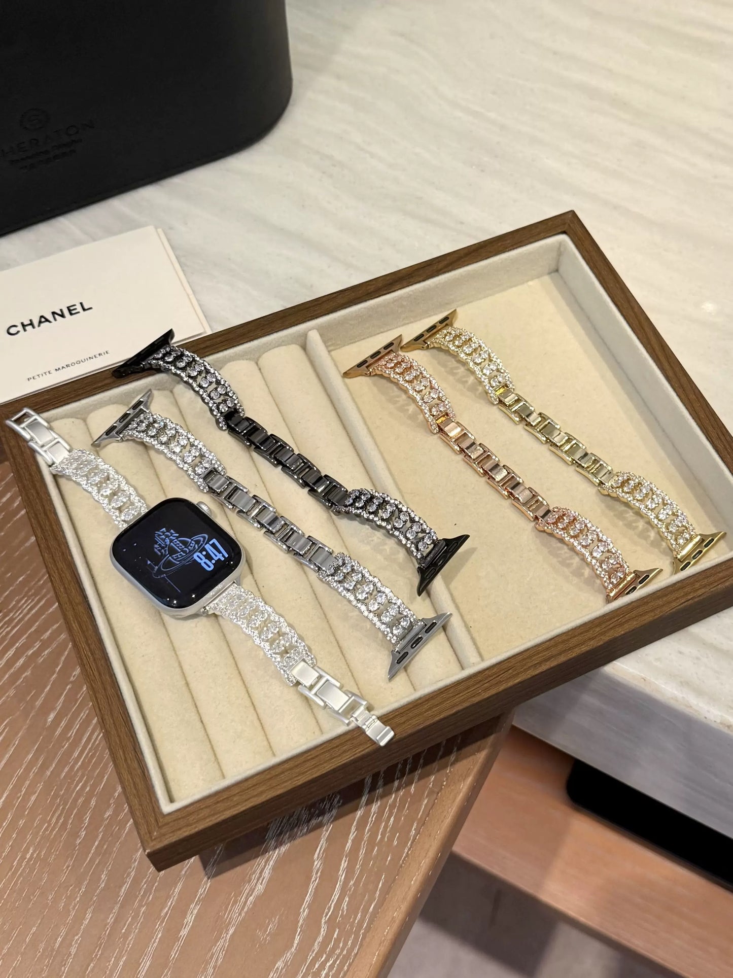 Shining Lace Bracelet Apple Watch Band　 キラキラレースブレスレット風AppleWatchバンド　R02145