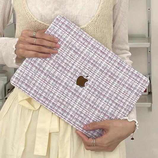 Purple Tweed MacBook Cover　パープルツイードMacBookカバー　R01446