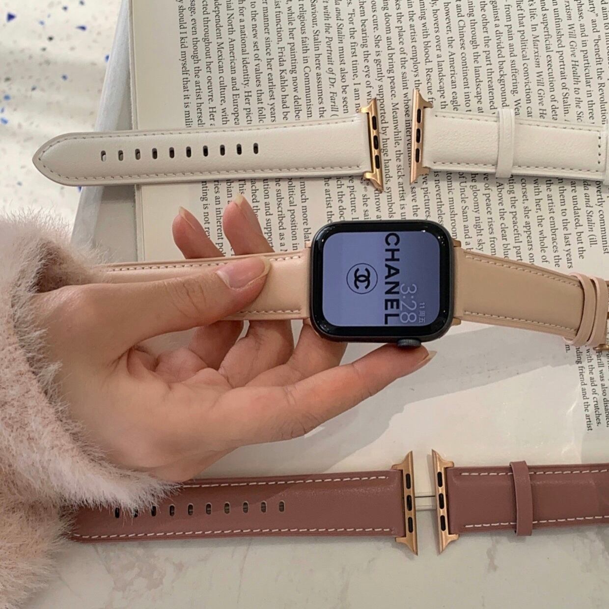 Simple Leather Apple Watch Band シンプルレザーアップルウォッチバンド R01281