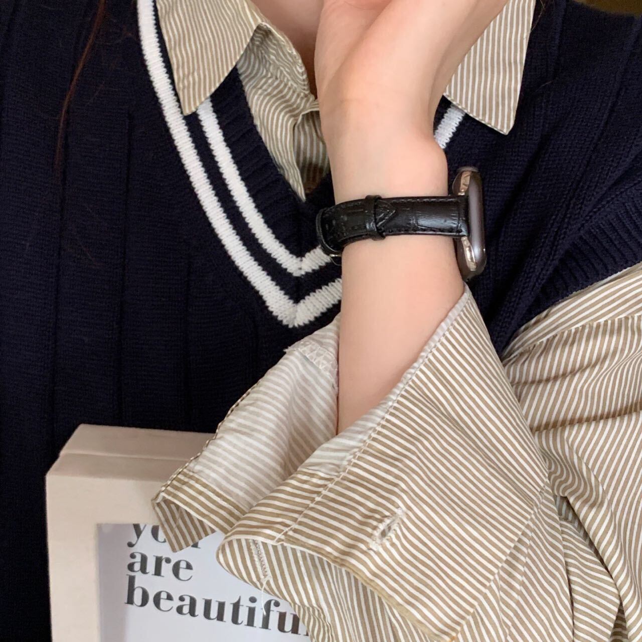 Skinny Leather Apple Watch Band スキニーレザーApple Watchバンド　R01261