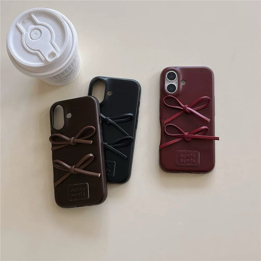 ”Double Ribbon" iPhone Case ”リボンリボン” iPhoneケース　R02125