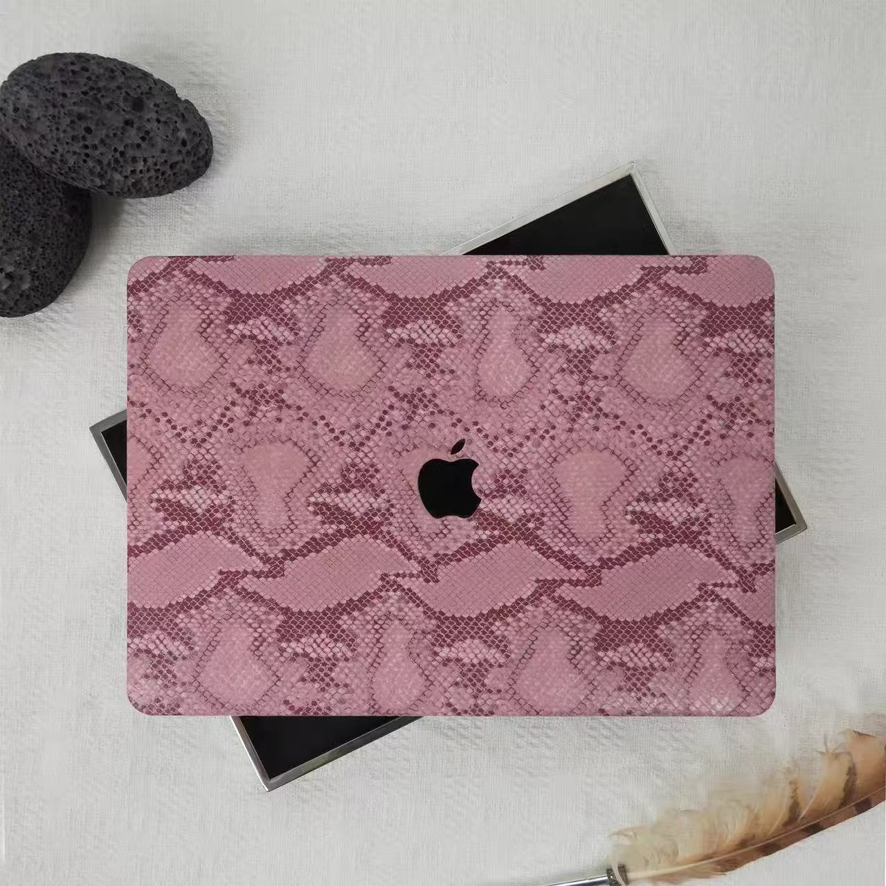 Pink Leather Style MacBook Cover　ピンクレザースタイルMacBookカバー　R02173
