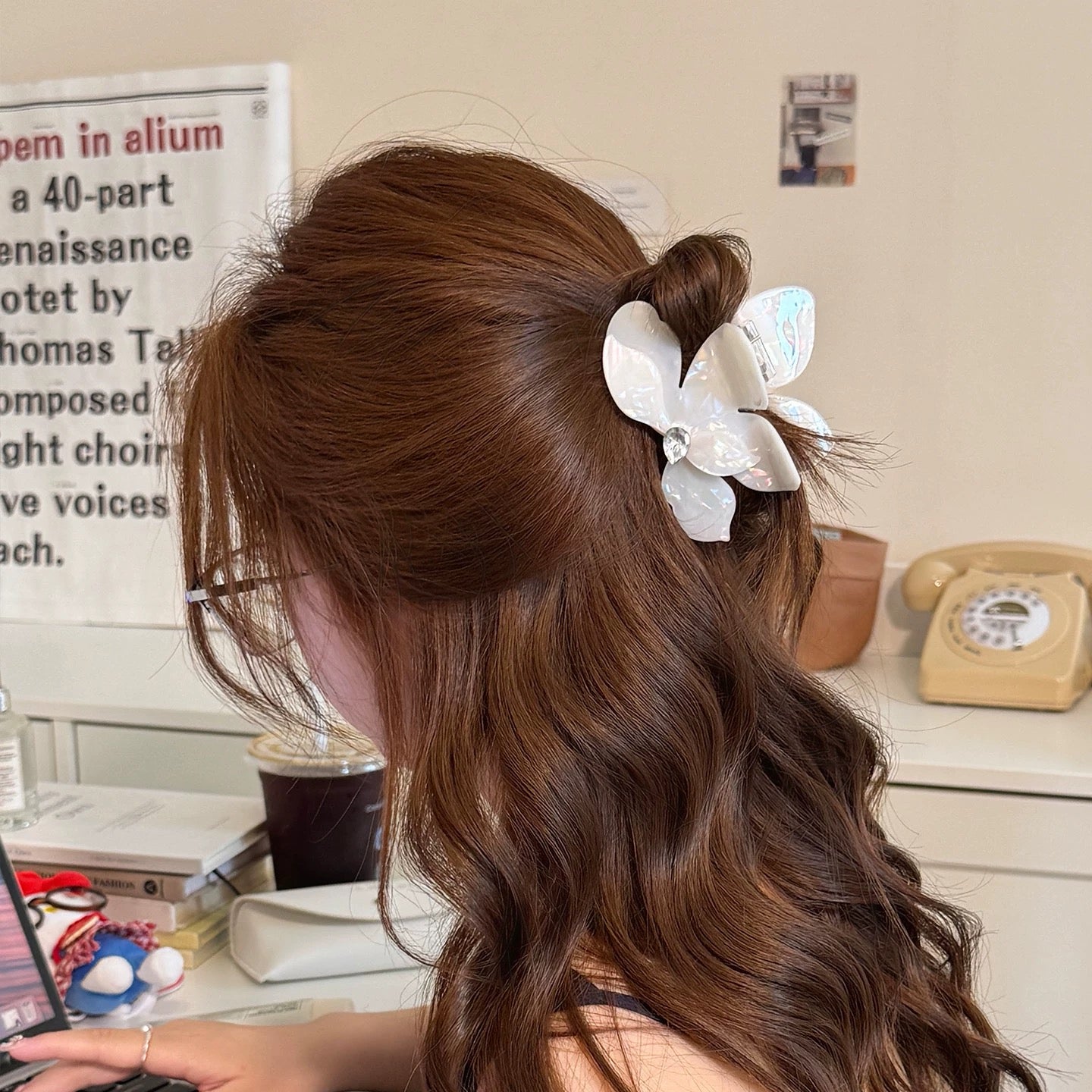“Mermaid Flower“ Hair Clip ”マーメイドフラワー”ヘアークリップ　R02131