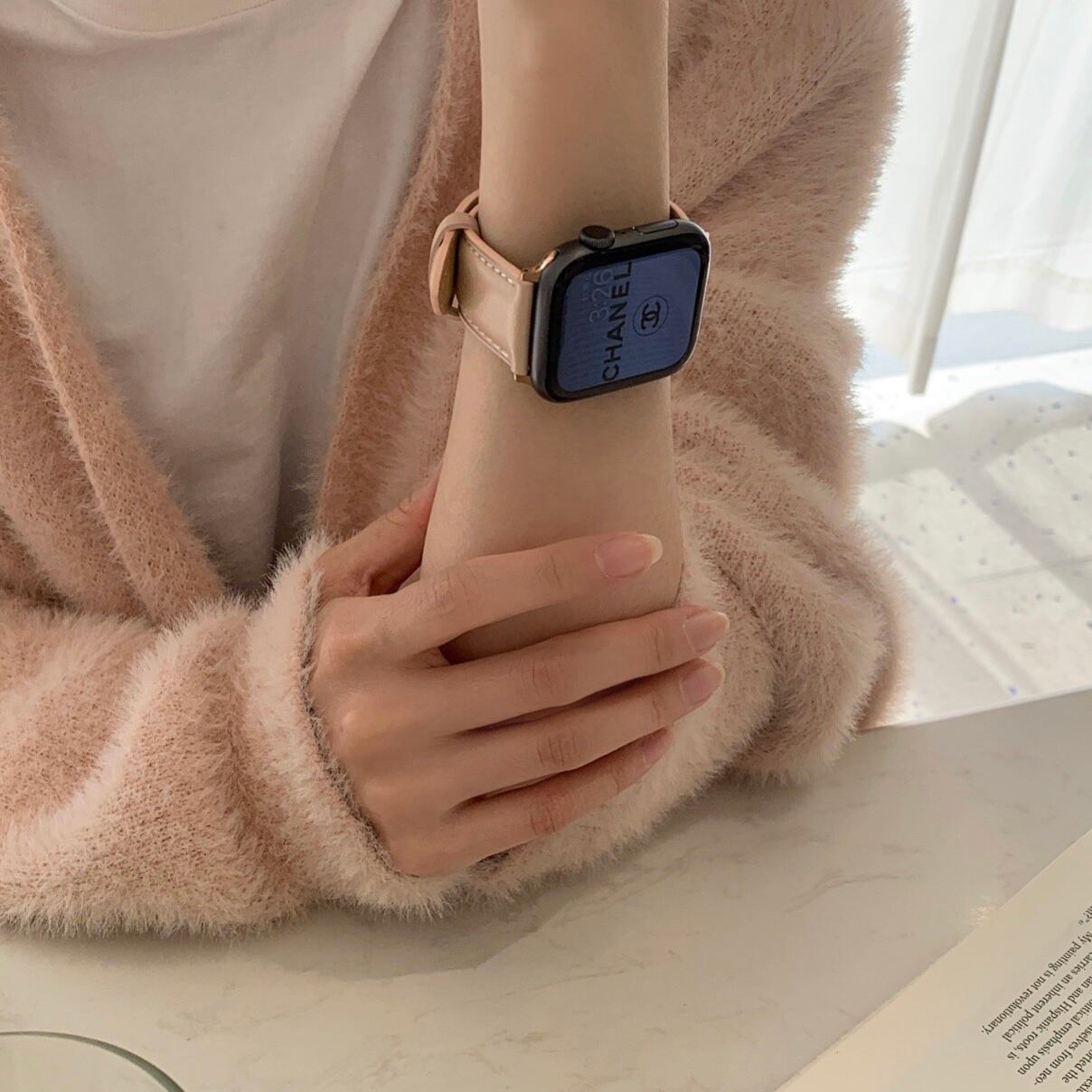 Simple Leather Apple Watch Band シンプルレザーアップルウォッチバンド R01281