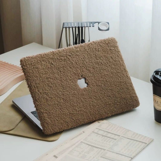 Fluffy Brown MacBook Cover　モコモコブラウンMacBookカバー　R01312