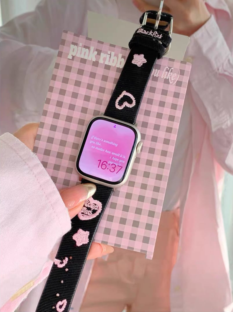 Cute Denim Apple Watch Band かわいいデニムApple Watch バンド　R01407