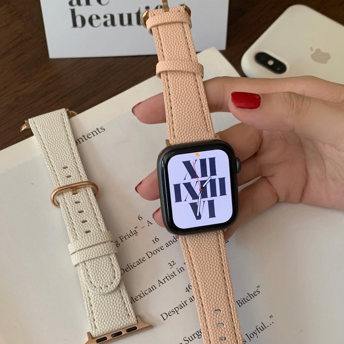 Simple Leather Apple Watch Band シンプルレザーアップルウォッチバンド　R01275