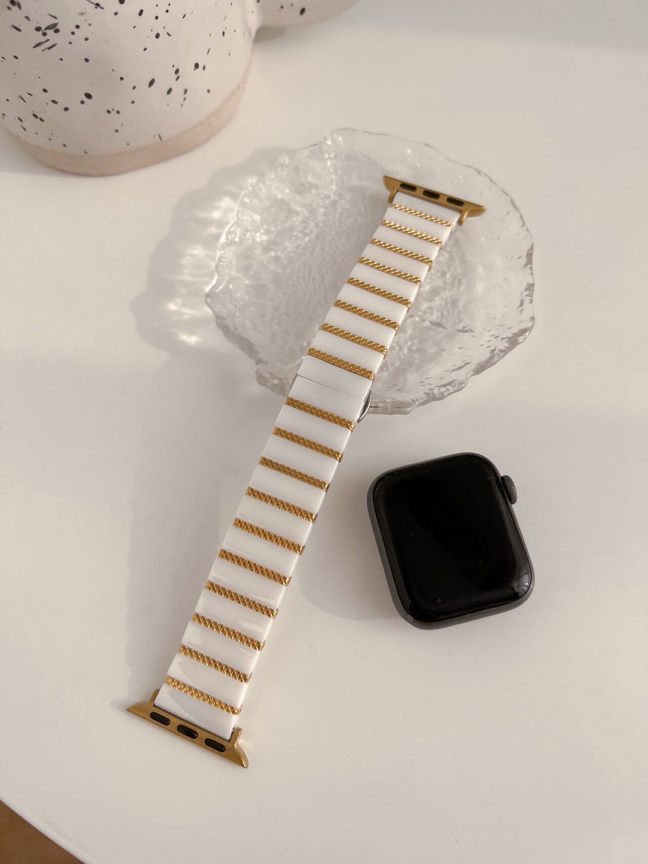 Elegant Ceramic Apple Watch Band　R01163