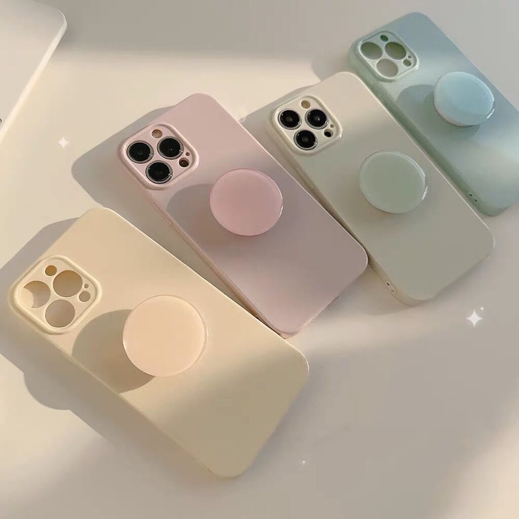 Simple Pastel Color with stand iPhone case  シンプルパステルカラー＆スタンドiPhoneケース　R01351