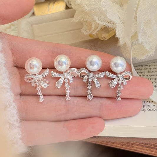 “Pearl & Ribbon" Earring "パール＆リボン”イヤリング R02141