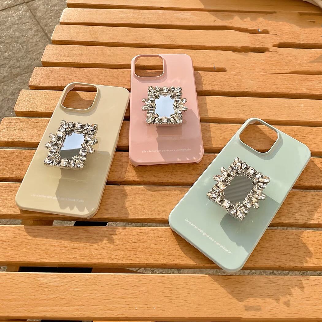 Shining Stand With Pastel Color iPhone case キラキラスタンドとパステルカラーiPhoneケース　R01283