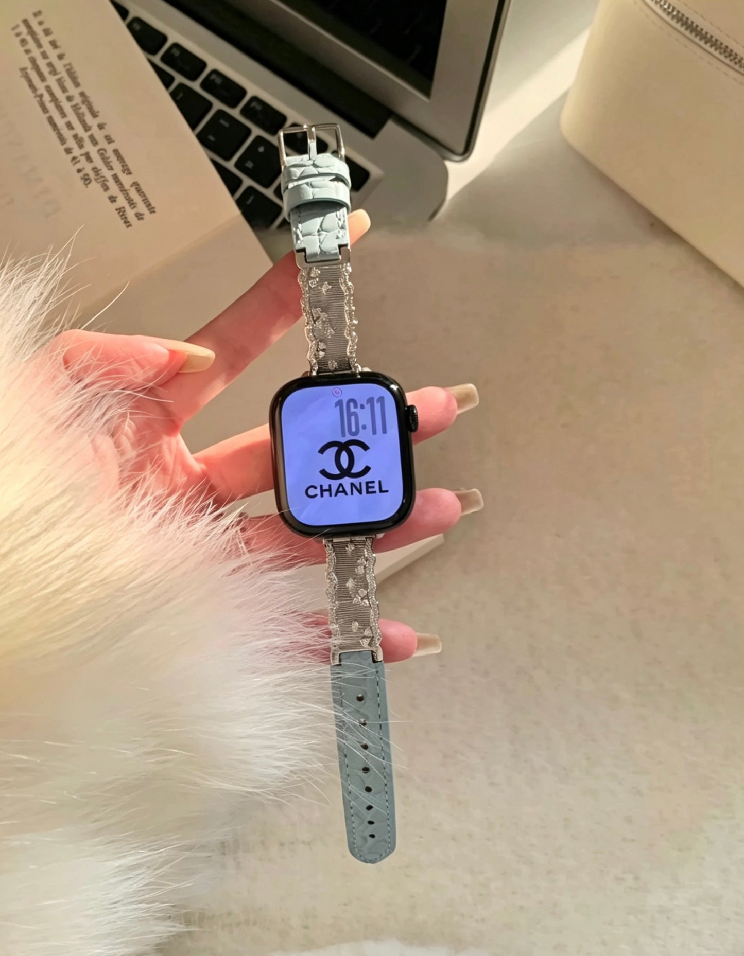 Elegant Shining Leather Style Apple Watch Band　 エレガントキラキラレザースタイルAppleWatchバンド　R02156