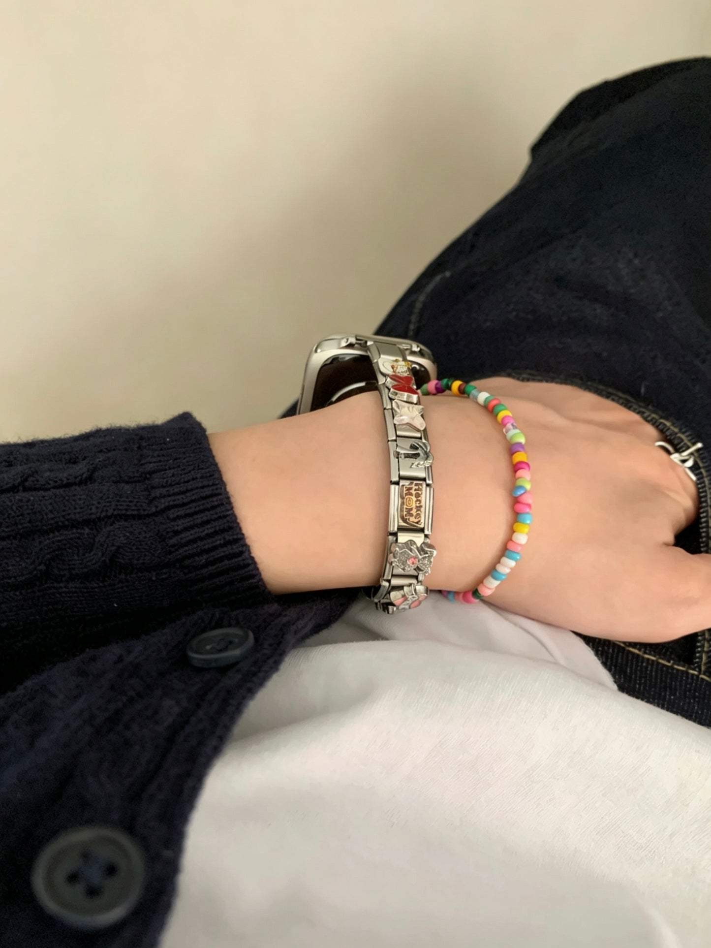 Italian Modular Bracelet Apple Watch Band　 イタリアンチャームブレスレットAppleWatchバンド　R02155