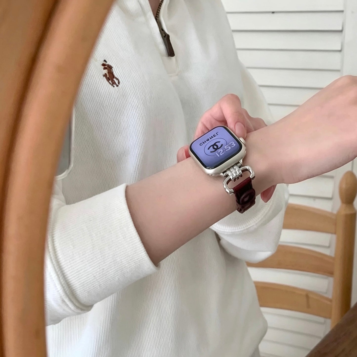Elegant Leather Style Apple Watch Band　 エレガントレザースタイルAppleWatchバンド　R02153