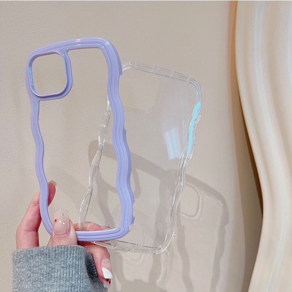 Wave Flame Colorful Clear iPhone case ウェーブフレームカラフルiPhoneケース　R01221