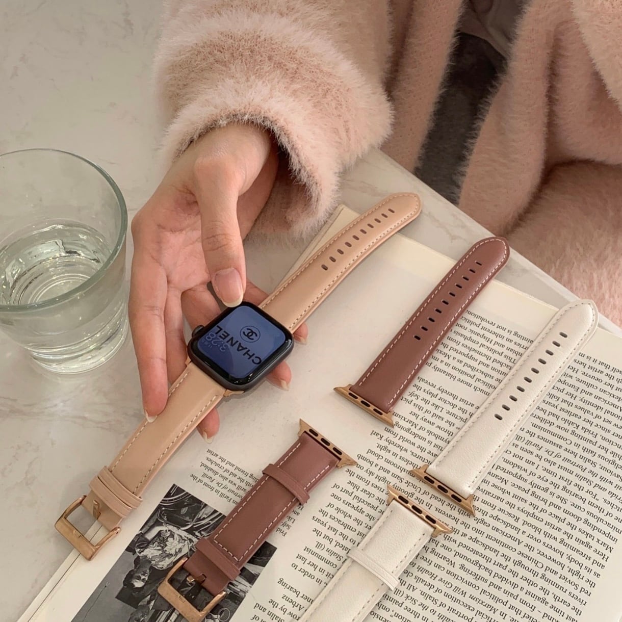 Simple Leather Apple Watch Band シンプルレザーアップルウォッチバンド R01281