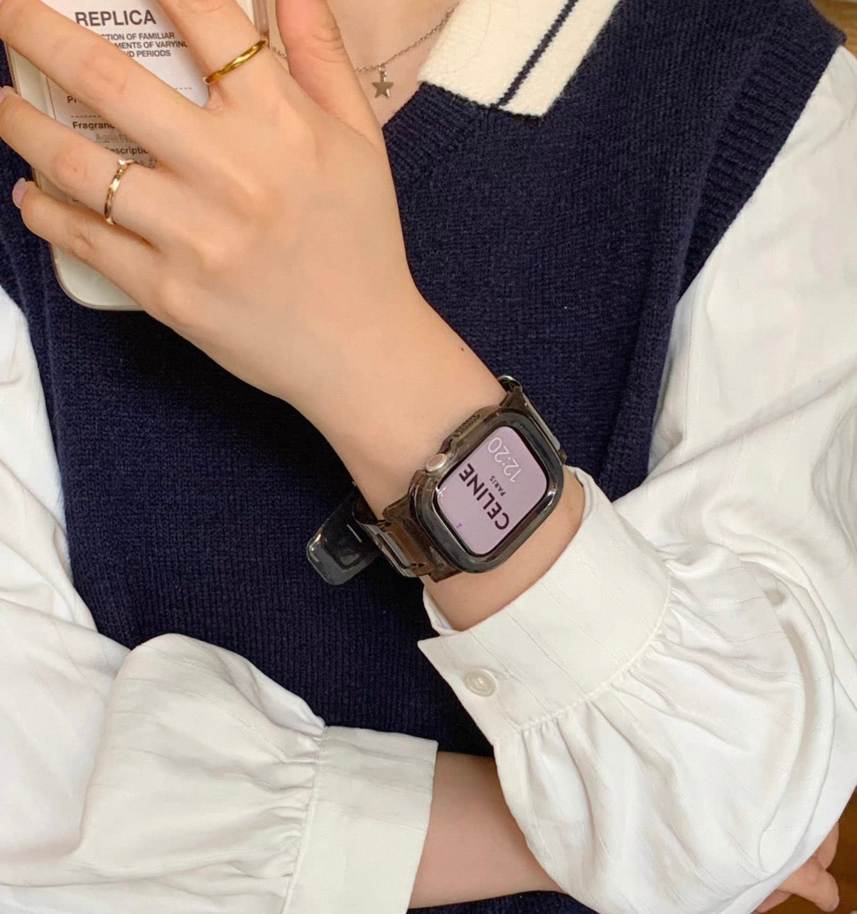 Clear Sporty Apple Watch Band　 クリアスポーティAppleWatchバンド　R02159