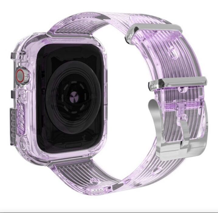 Purple Clear Sporty Casual Apple Watch Band パープルクリアスポーティーカジュアルアップルウォッチバンド AWB0055