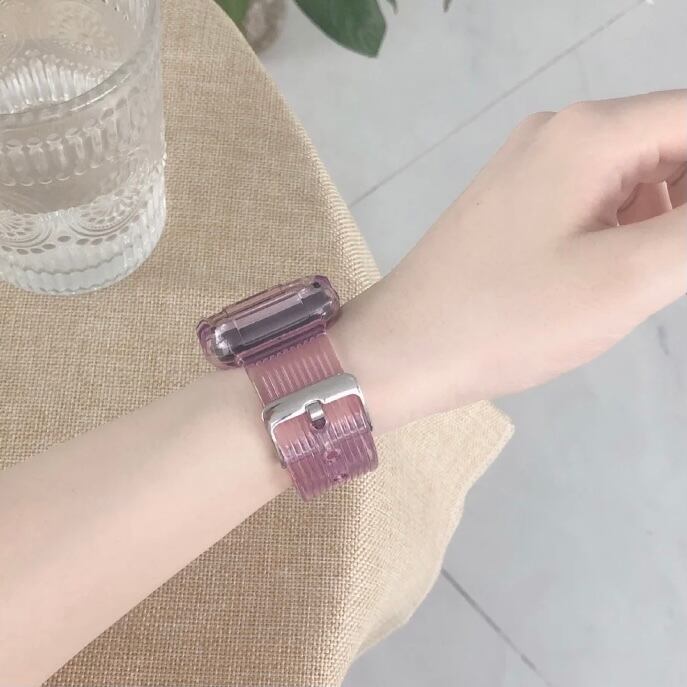 Purple Clear Sporty Casual Apple Watch Band パープルクリアスポーティーカジュアルアップルウォッチバンド AWB0055