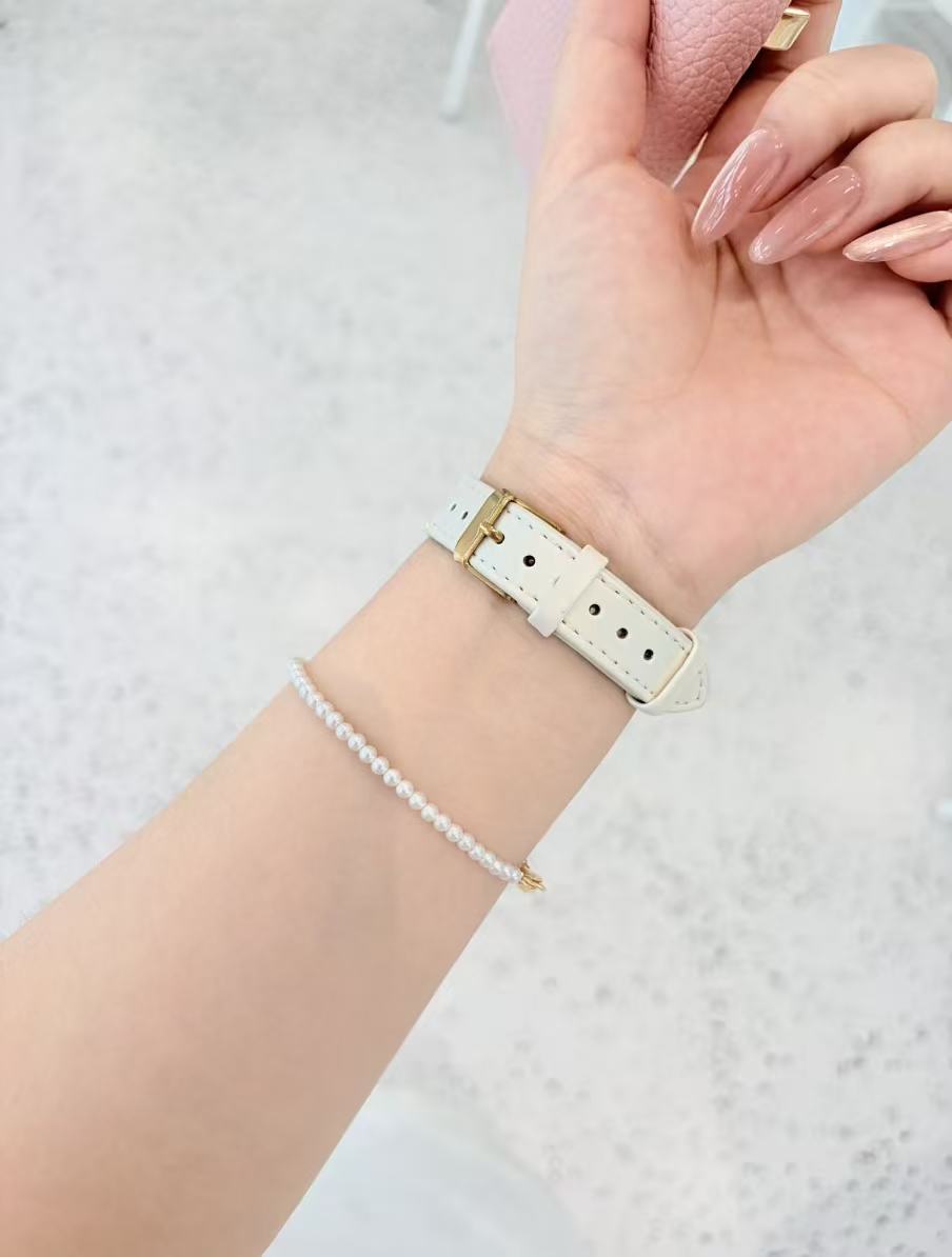Star ＆Pearl Leather Style Apple Watch Band　 スター＆パールレザースタイルAppleWatchバンド　R02163