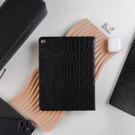 Black Leather iPad case ブラックレザーiPadケース　R01282