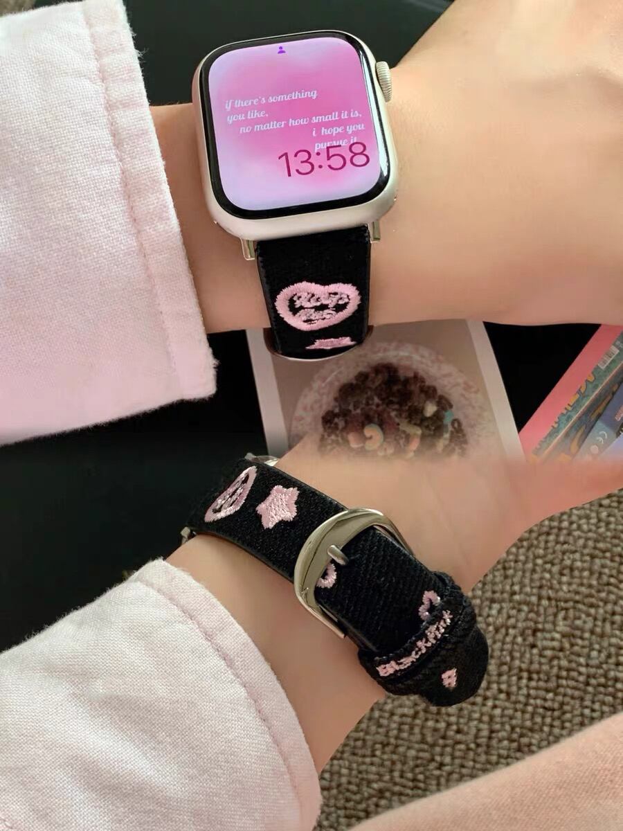 Cute Denim Apple Watch Band かわいいデニムApple Watch バンド　R01407