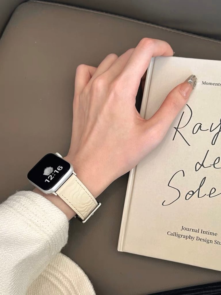 Camellia Leather Apple Watch Band カメリアレザーApple Watchバンド　R01367