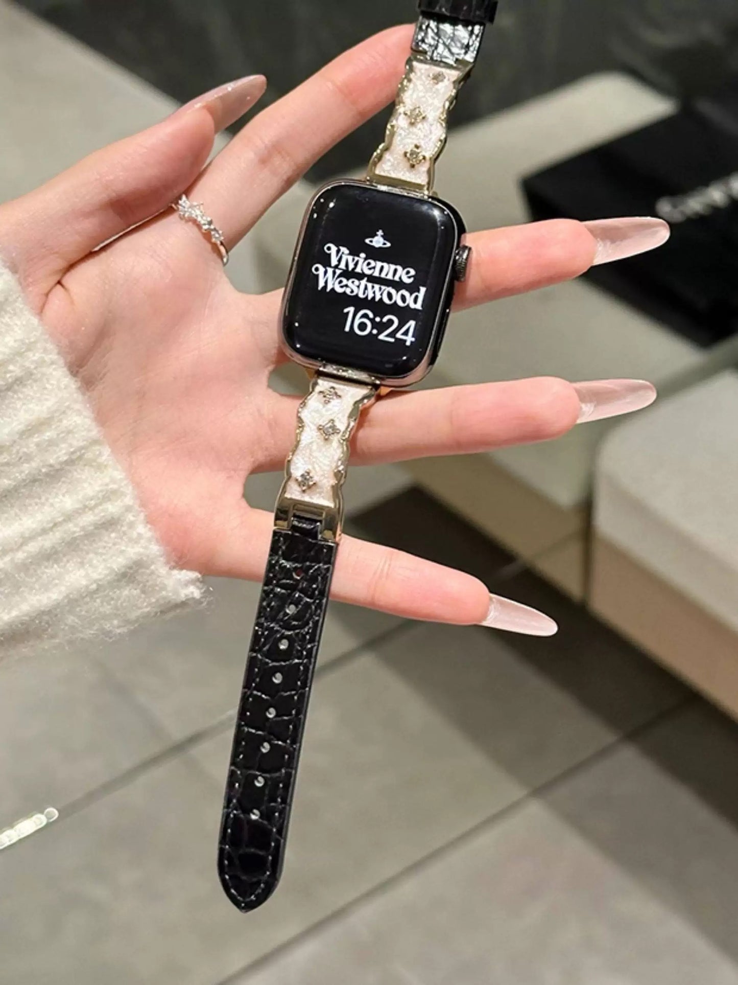 Elegant Shining Leather Style Apple Watch Band　 エレガントキラキラレザースタイルAppleWatchバンド　R02157