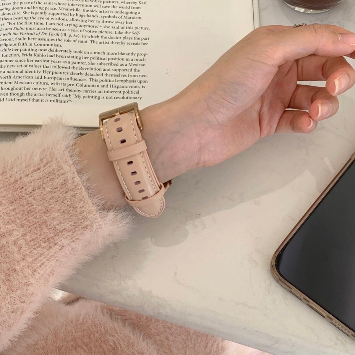 Simple Leather Apple Watch Band シンプルレザーアップルウォッチバンド R01281