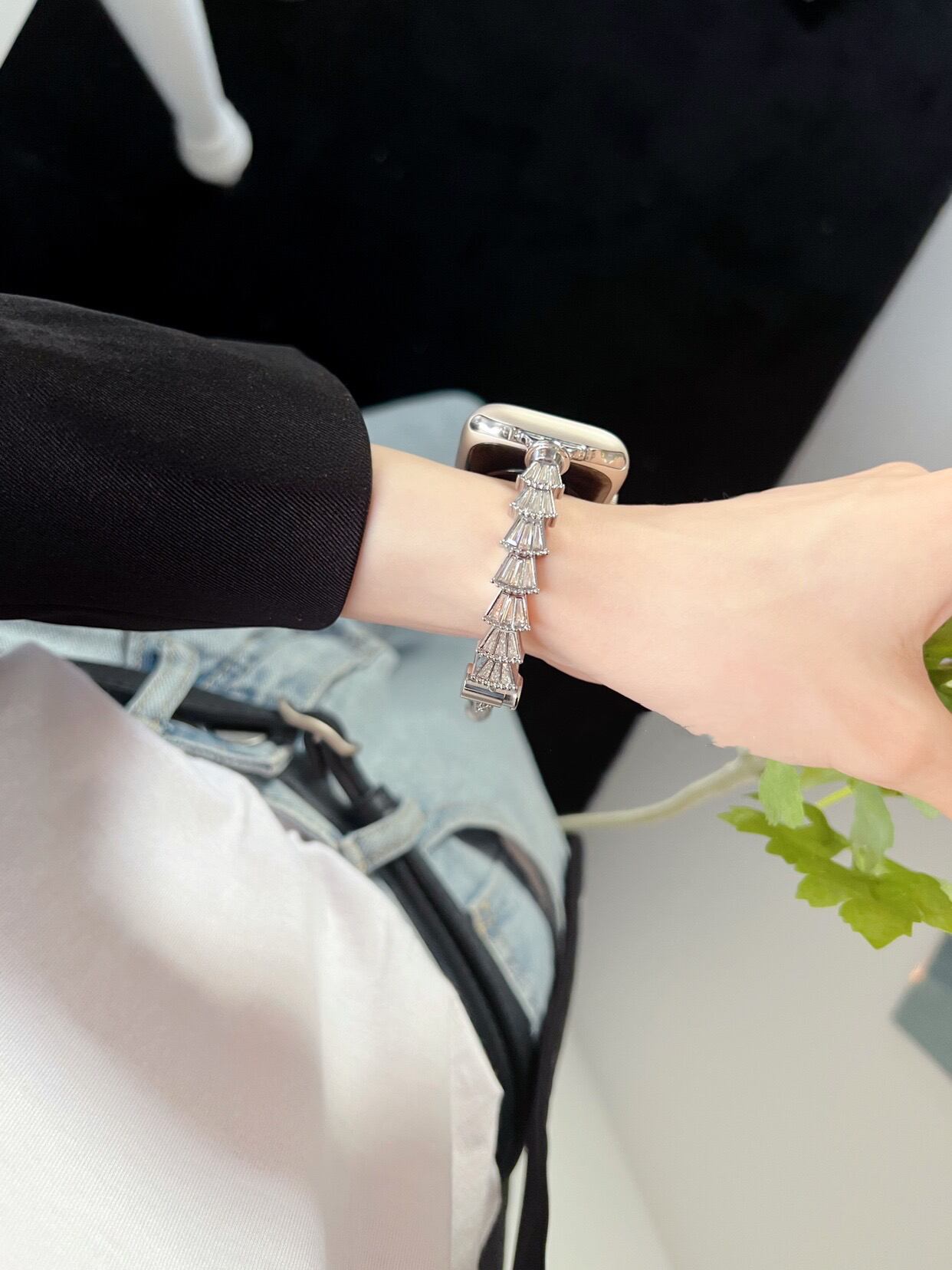 Shining Shell Bracelet Apple Watch Band キラキラシェルのブレスレット風アップルウォッチバンド　R01274