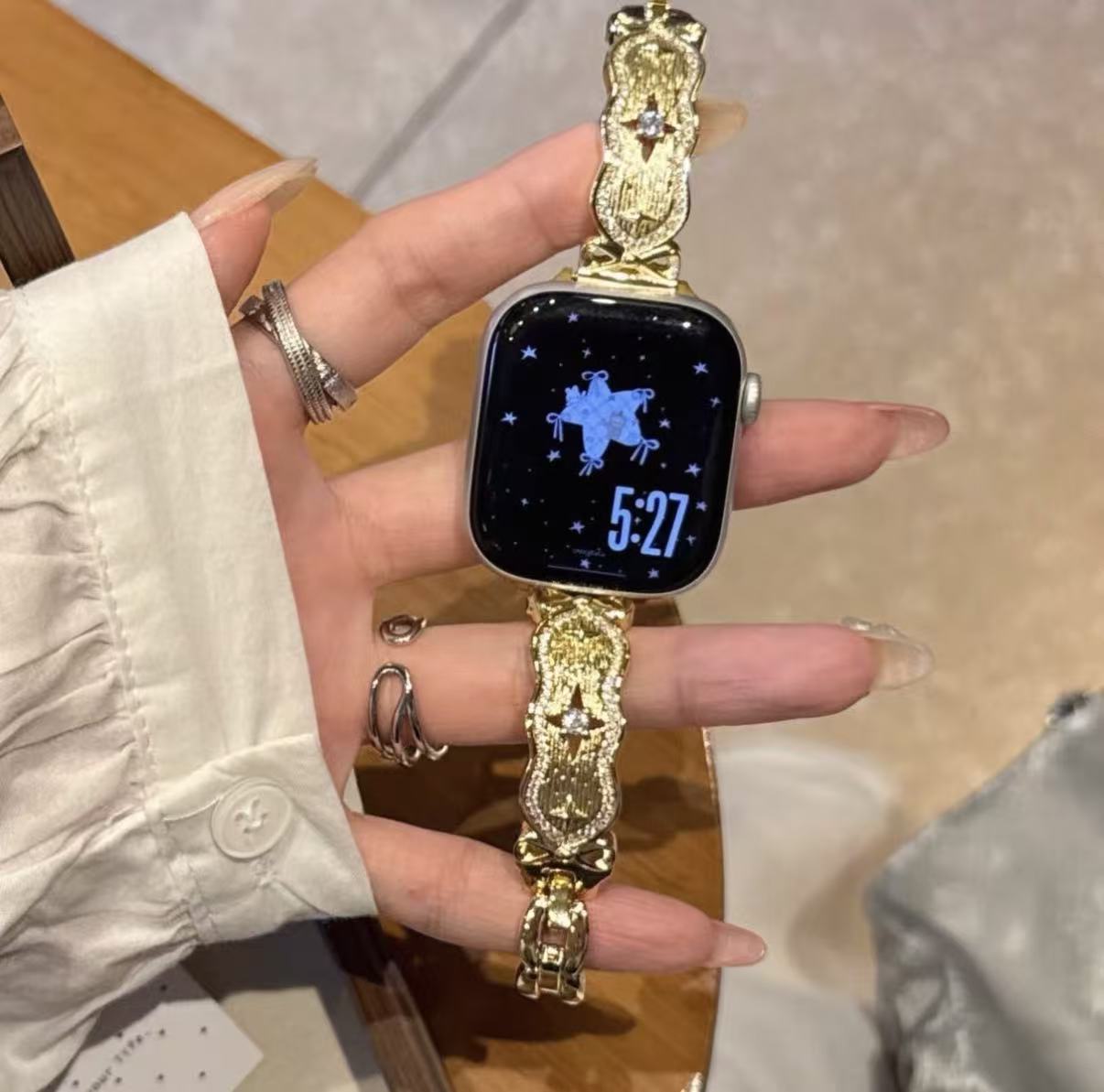 Star Shining Bracelet Style Apple Watch Band　 スタ－キラキラブレスレットスタイルAppleWatchバンド　R02162