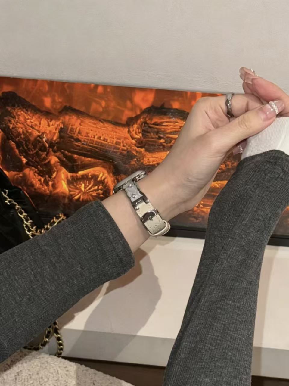 Elegant Shining Leather Style Apple Watch Band　 エレガントキラキラレザースタイルAppleWatchバンド　R02157