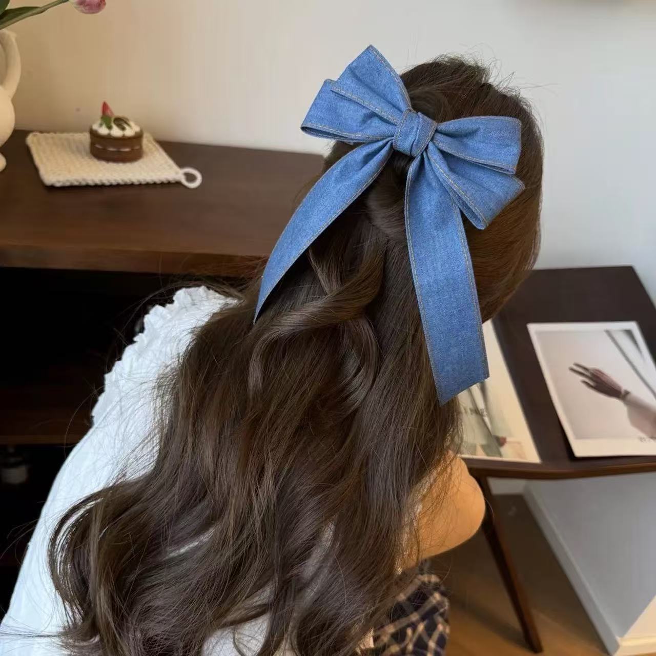 “Denim Girl “ Hair Clip ”デニムガール”ヘアークリップ　R02140